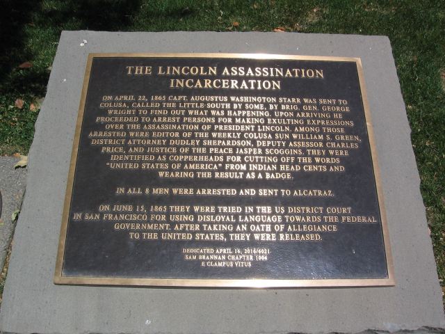 colusa plaque